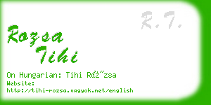 rozsa tihi business card
